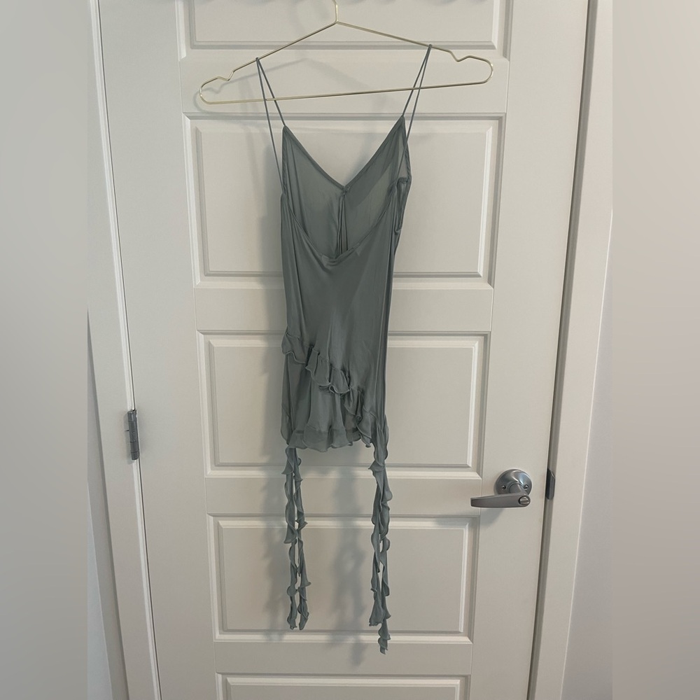 Blue Asymmetrical Ruffled Camisole - Picture 3 of 3